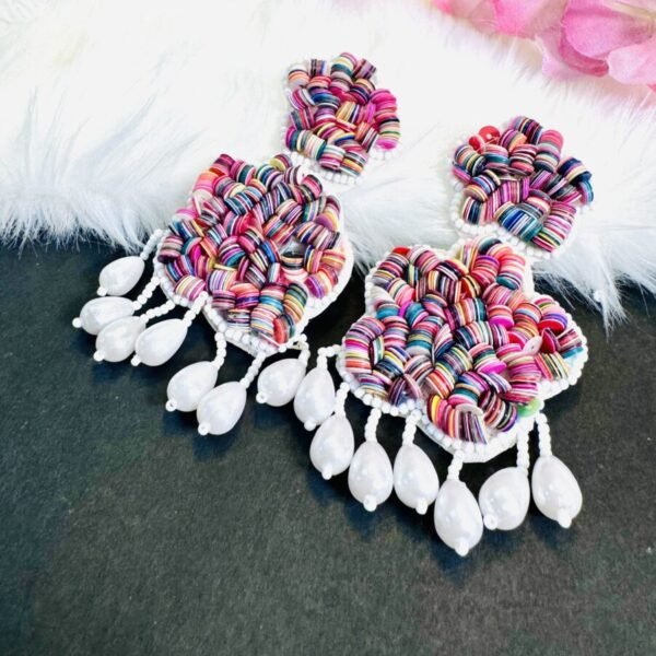 Handmade vibrant earrings for everyday look