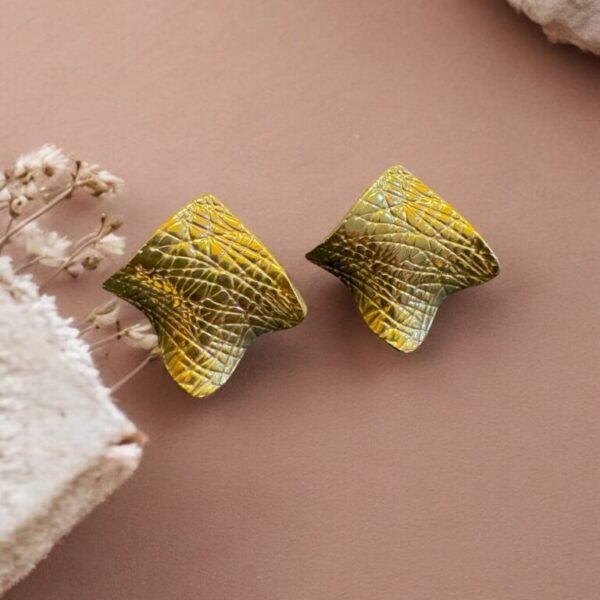 Sleek and Contemporary gold color earrings