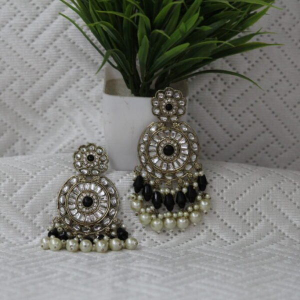 Traditional Heavy Kundan Earrings/Chandbali