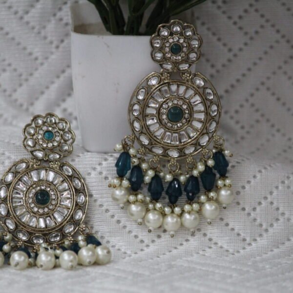 Traditional Heavy Kundan Earrings/Chandbali