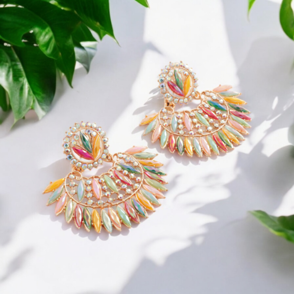 Chandelier Earrings in Multicolor
