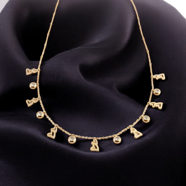 Gold-Plated Love Letter Charm Necklace