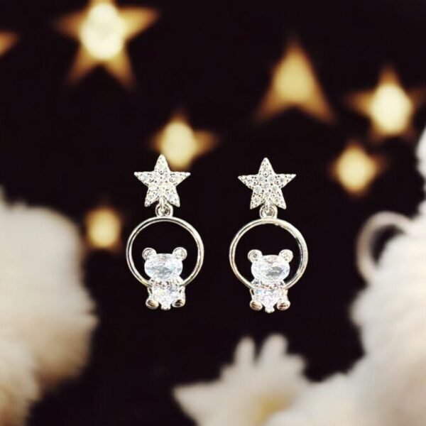 Cute Teddy Bear charm earrings