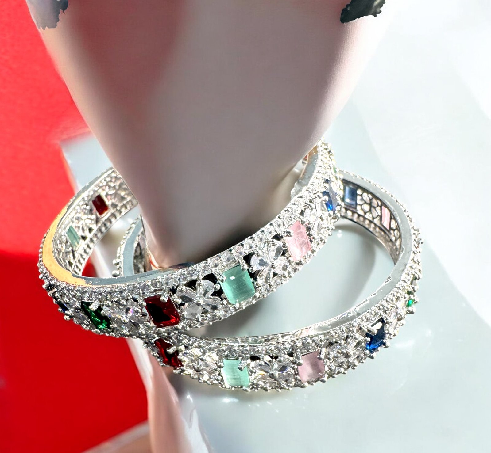 Sparkling white American Diamond Bangle