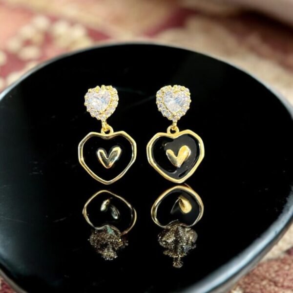 Double-heart earrings